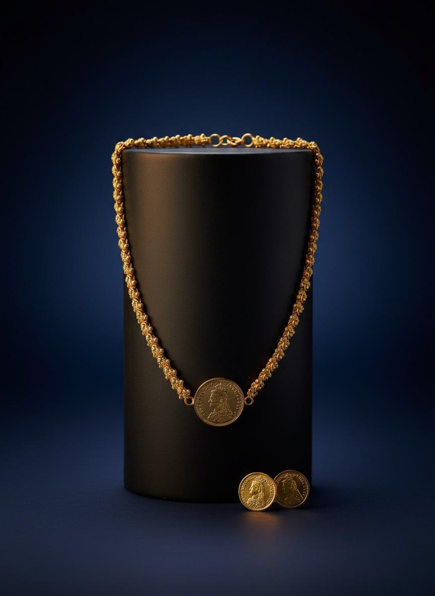 Classic Gold Plated Coin Necklace