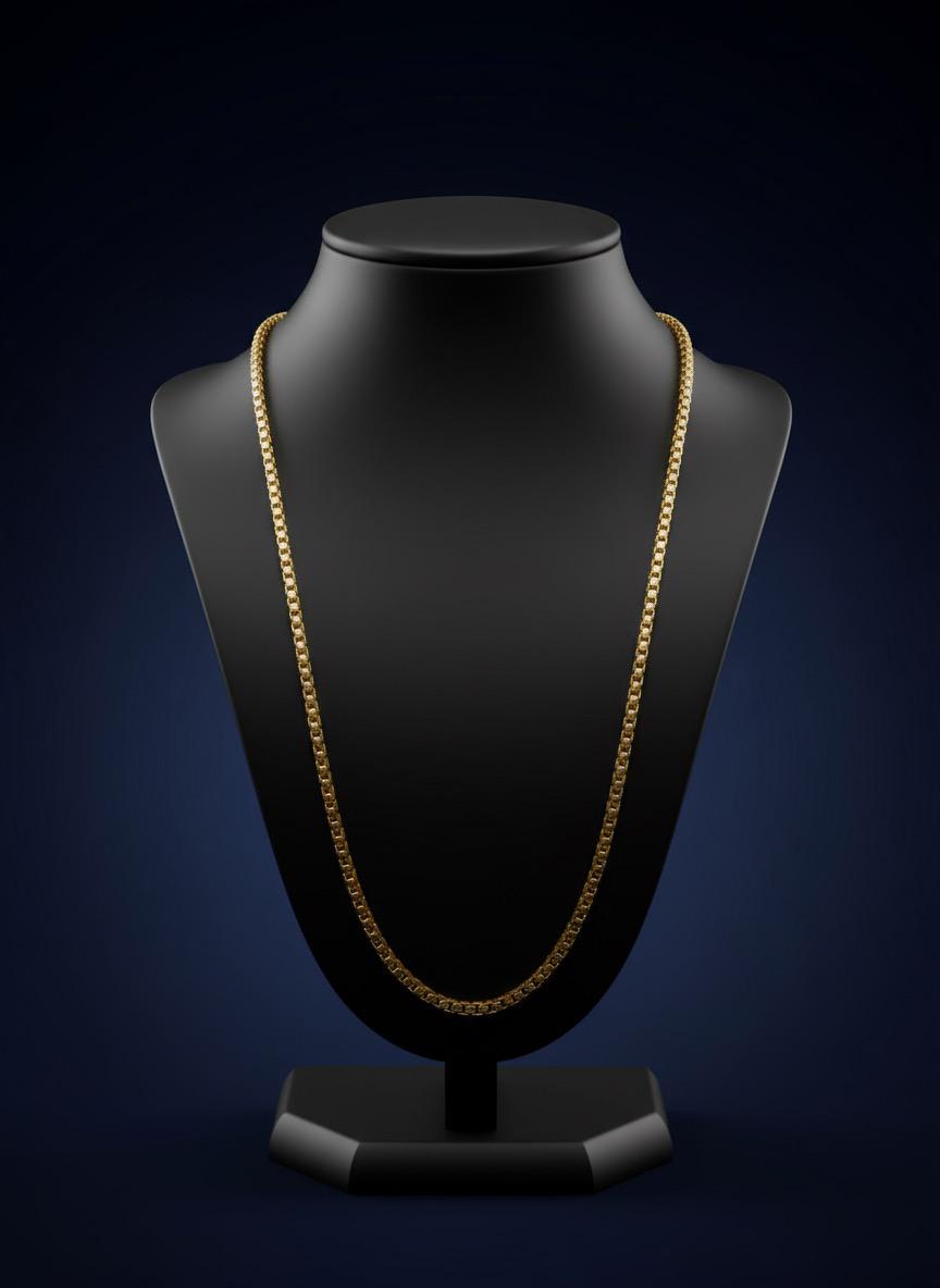 Elegant Gold Plated Men's Chain 18 Inch