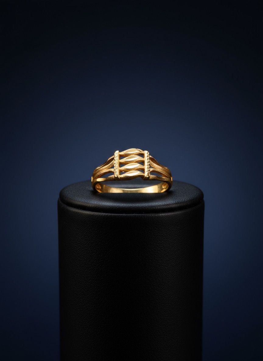 Gold Plated Wave Band Women's Ring