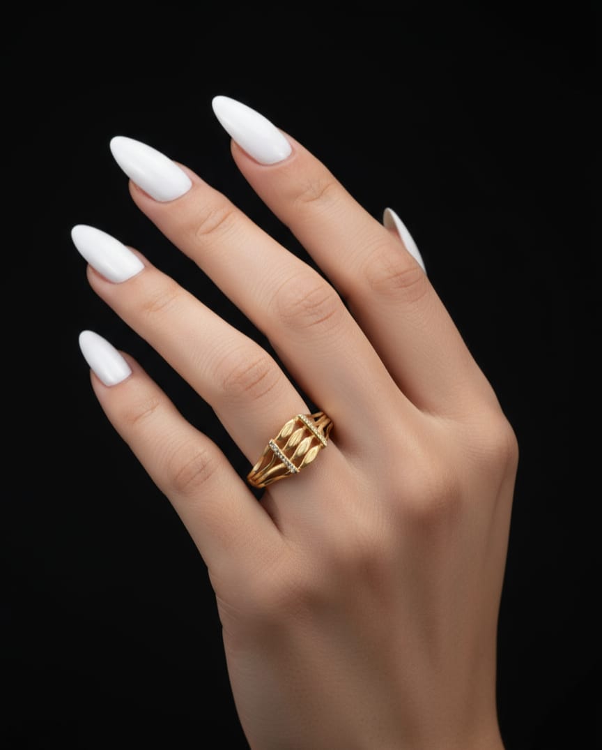 Gold Plated Wave Band Women's Ring