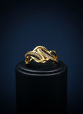 Elegant Gold Plated Wave Women's Ring