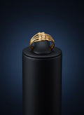 Contemporary Gold Plated Multi-Bar Women's Ring