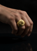 Majestic Gold Plated Lion Head Ring